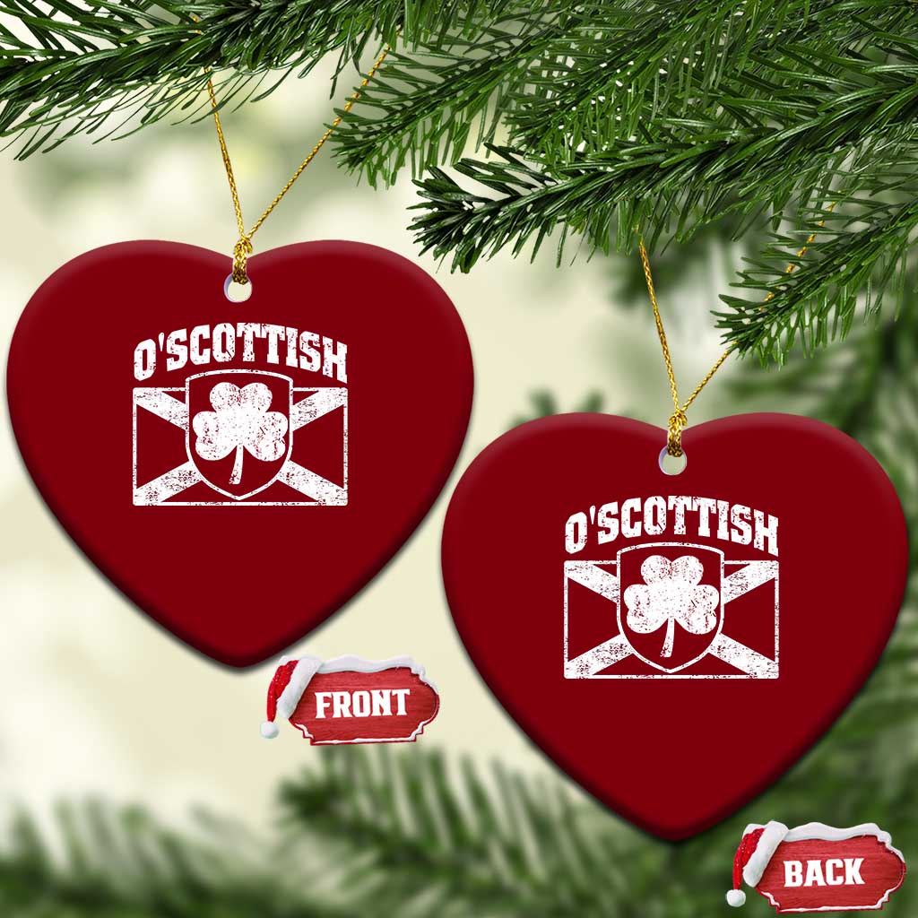Irish-Scots Irish Scottish Ceramic Ornament O'Scottish Vintage Shamrock TS11 Print Your Wear