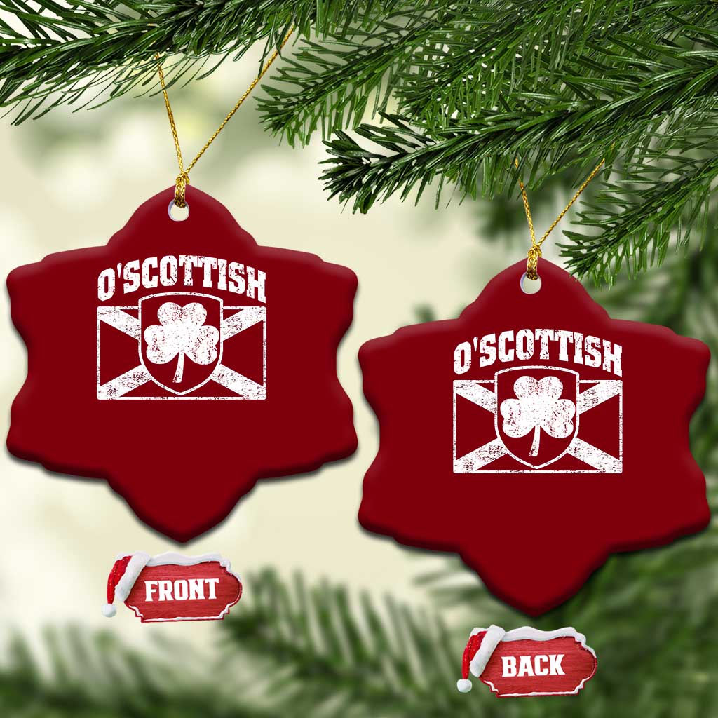 Irish-Scots Irish Scottish Ceramic Ornament O'Scottish Vintage Shamrock TS11 Print Your Wear