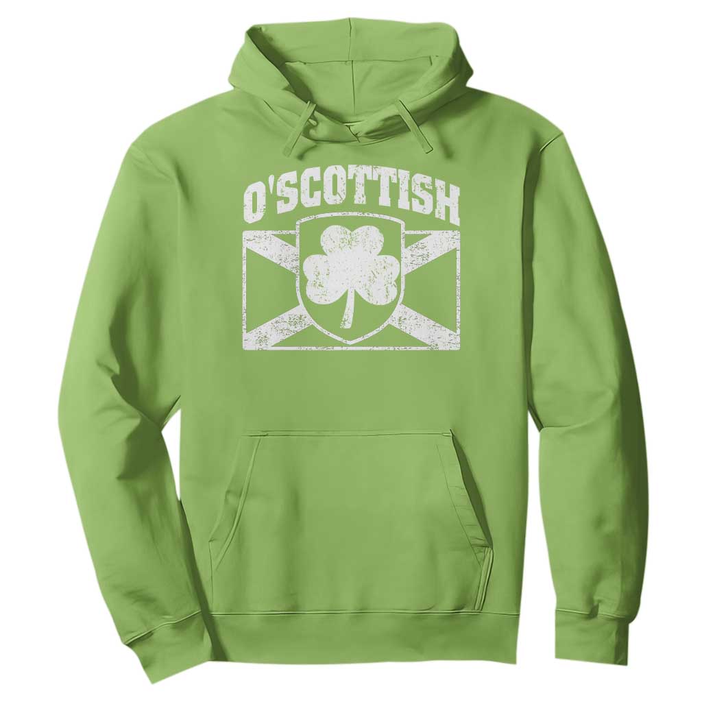 Irish-Scots Irish Scottish Hoodie O'Scottish Vintage Shamrock TS11 Lime Print Your Wear
