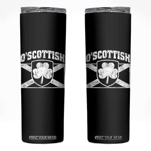 Irish-Scots Irish Scottish Skinny Tumbler O'Scottish Vintage Shamrock TS11 Black Print Your Wear