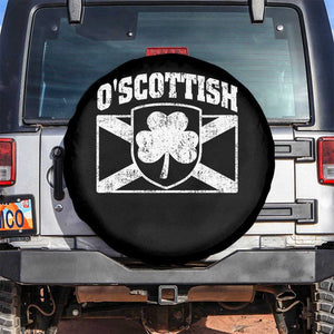 Irish-Scots Irish Scottish Spare Tire Cover O'Scottish Vintage Shamrock TS11 No hole Black Print Your Wear