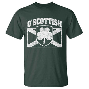 Irish-Scots Irish Scottish T Shirt O'Scottish Vintage Shamrock TS11 Dark Forest Green Print Your Wear