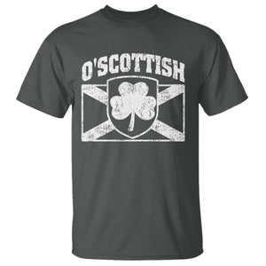Irish-Scots Irish Scottish T Shirt O'Scottish Vintage Shamrock TS11 Dark Heather Print Your Wear