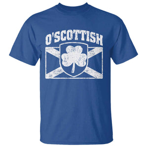 Irish-Scots Irish Scottish T Shirt O'Scottish Vintage Shamrock TS11 Royal Blue Print Your Wear