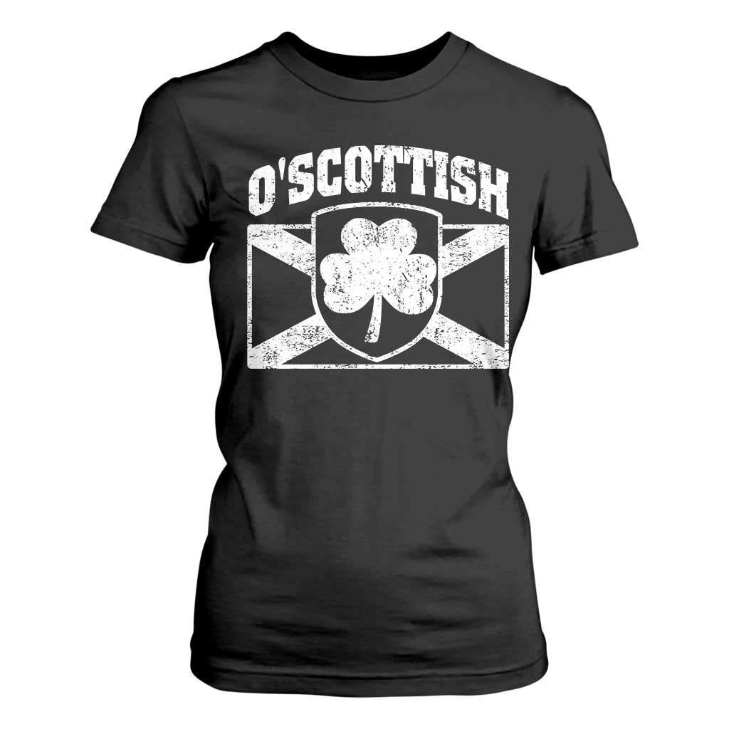 Irish-Scots Irish Scottish T Shirt For Women O'Scottish Vintage Shamrock TS11 Black Print Your Wear
