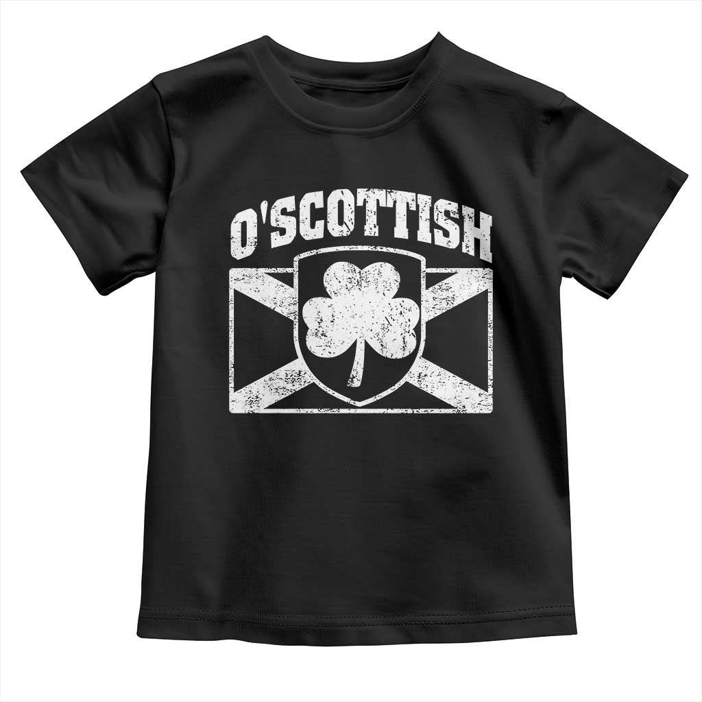 Irish-Scots Irish Scottish Toddler T Shirt O'Scottish Vintage Shamrock TS11 Black Print Your Wear
