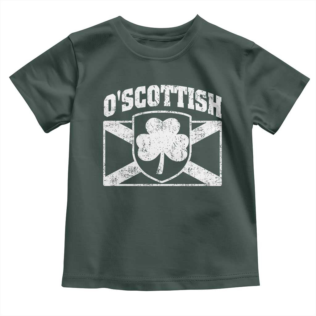 Irish-Scots Irish Scottish Toddler T Shirt O'Scottish Vintage Shamrock TS11 Dark Forest Green Print Your Wear