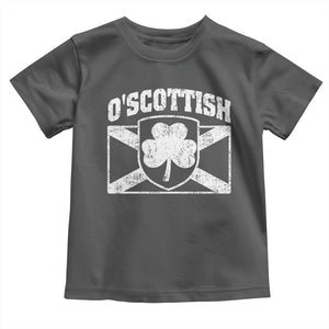 Irish-Scots Irish Scottish Toddler T Shirt O'Scottish Vintage Shamrock TS11 Dark Heather Print Your Wear