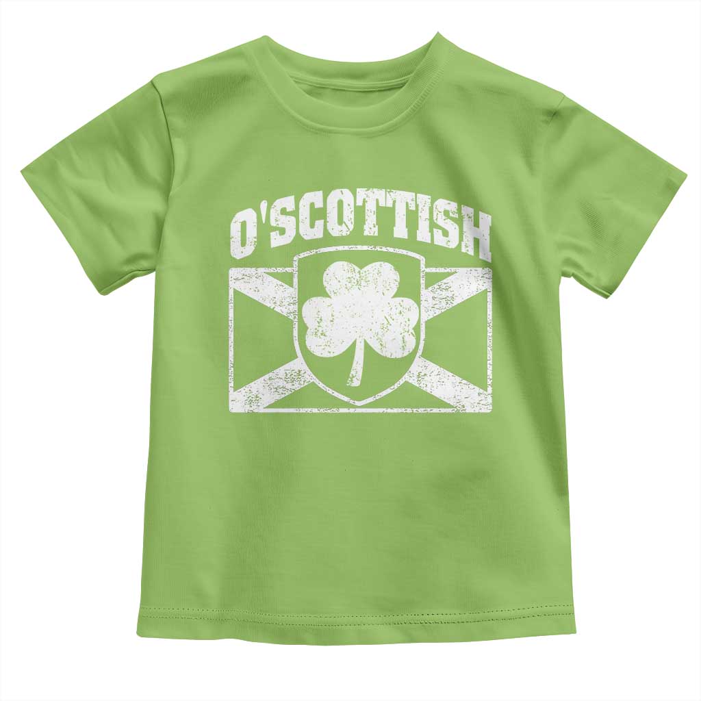 Irish-Scots Irish Scottish Toddler T Shirt O'Scottish Vintage Shamrock TS11 Lime Print Your Wear