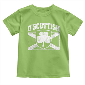 Irish-Scots Irish Scottish Toddler T Shirt O'Scottish Vintage Shamrock TS11 Lime Print Your Wear