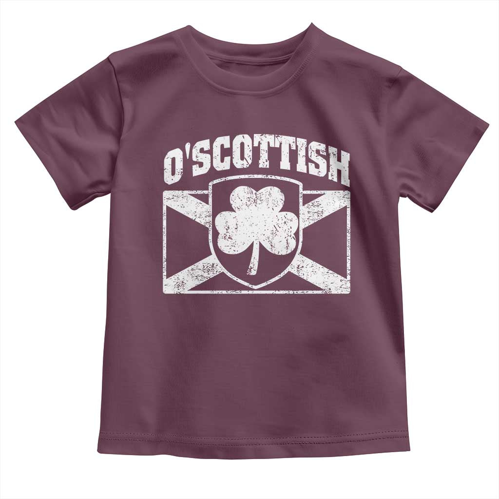 Irish-Scots Irish Scottish Toddler T Shirt O'Scottish Vintage Shamrock TS11 Maroon Print Your Wear