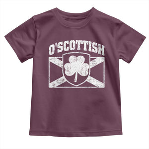 Irish-Scots Irish Scottish Toddler T Shirt O'Scottish Vintage Shamrock TS11 Maroon Print Your Wear