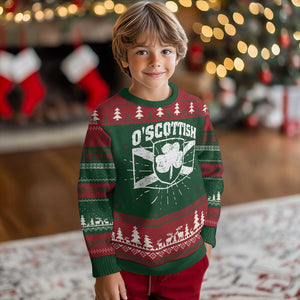 Irish-Scots Irish Scottish Knit Sweatshirt O'Scottish Vintage Shamrock TS11 Christmas Print Your Wear