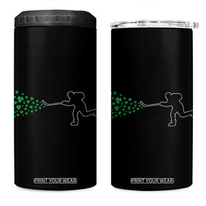 Funny St Patrick's Day Ice Hockey Shamrock 4 in 1 Can Cooler Tumbler TS11 One Size: 16 oz Black Print Your Wear
