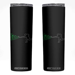 Funny St Patrick's Day Ice Hockey Shamrock Skinny Tumbler TS11 Black Print Your Wear