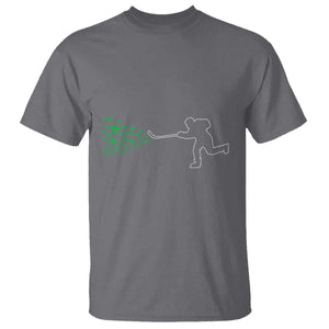 Funny St Patrick's Day Ice Hockey Shamrock T Shirt TS11 Charcoal Print Your Wear