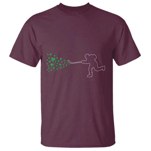 Funny St Patrick's Day Ice Hockey Shamrock T Shirt TS11 Maroon Print Your Wear