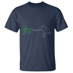 Funny St Patrick's Day Ice Hockey Shamrock T Shirt TS11 Navy Print Your Wear