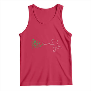 Funny St Patrick's Day Ice Hockey Shamrock Tank Top TS11 Red Print Your Wear