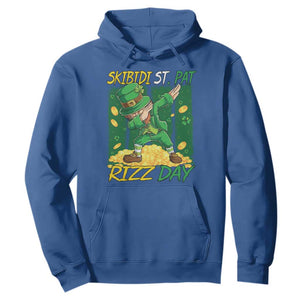 Funny Skibidi St Pat Rizz Day Hoodie Dabbing Leprechaun Shamrock Coin TS11 Royal Blue Print Your Wear
