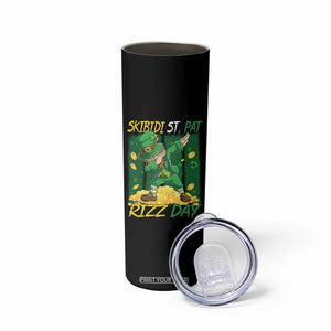 Funny Skibidi St Pat Rizz Day Skinny Tumbler Dabbing Leprechaun Shamrock Coin TS11 Print Your Wear