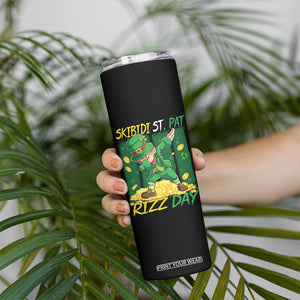 Funny Skibidi St Pat Rizz Day Skinny Tumbler Dabbing Leprechaun Shamrock Coin TS11 Print Your Wear
