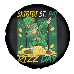 Funny Skibidi St Pat Rizz Day Spare Tire Cover Dabbing Leprechaun Shamrock Coin TS11 Print Your Wear