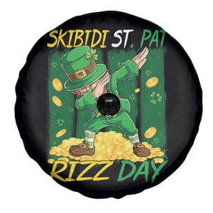 Funny Skibidi St Pat Rizz Day Spare Tire Cover Dabbing Leprechaun Shamrock Coin TS11 Print Your Wear