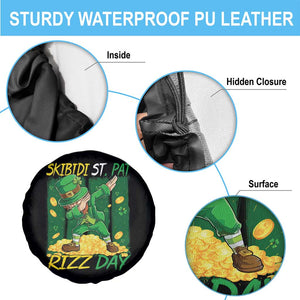 Funny Skibidi St Pat Rizz Day Spare Tire Cover Dabbing Leprechaun Shamrock Coin TS11 Print Your Wear