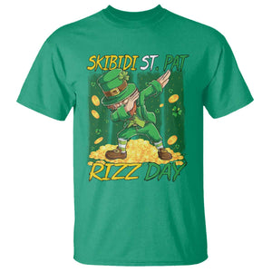 Funny Skibidi St Pat Rizz Day T Shirt Dabbing Leprechaun Shamrock Coin TS11 Irish Green Print Your Wear