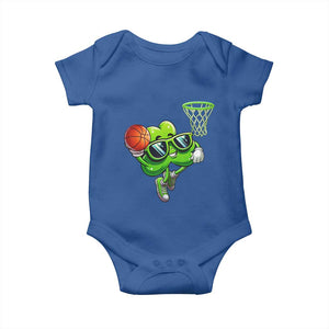 Funny St Patrick's Day Basketball Green Shamrock Baby Onesie TS11 Royal Blue Print Your Wear