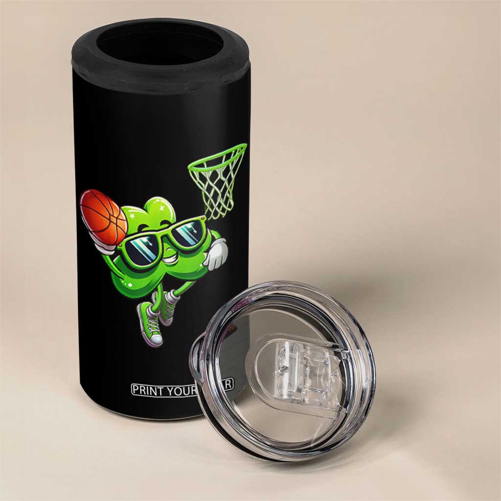 Funny St Patrick's Day Basketball Green Shamrock 4 in 1 Can Cooler Tumbler TS11 Print Your Wear