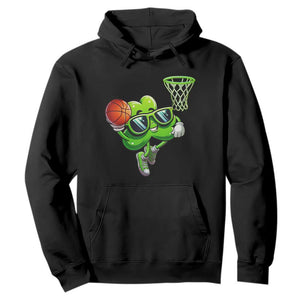 Funny St Patrick's Day Basketball Green Shamrock Hoodie TS11 Black Print Your Wear