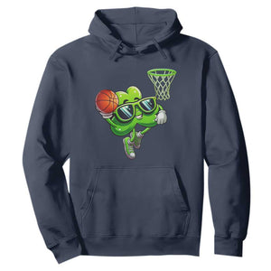 Funny St Patrick's Day Basketball Green Shamrock Hoodie TS11 Navy Print Your Wear