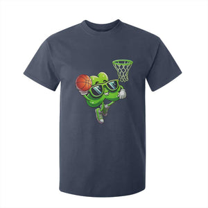 Funny St Patrick's Day Basketball Green Shamrock T Shirt For Kid TS11 Navy Print Your Wear