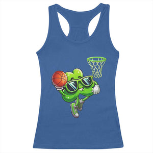 Funny St Patrick's Day Basketball Green Shamrock Racerback Tank Top TS11 Royal Blue Print Your Wear