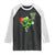 Funny St Patrick's Day Basketball Green Shamrock Raglan Shirt TS11 Black White Print Your Wear