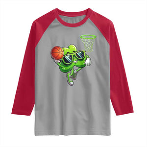Funny St Patrick's Day Basketball Green Shamrock Raglan Shirt TS11 Sport Gray Red Print Your Wear