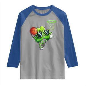 Funny St Patrick's Day Basketball Green Shamrock Raglan Shirt TS11 Sport Gray Royal Print Your Wear