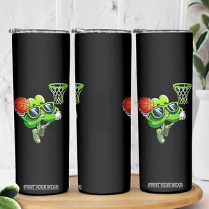 Funny St Patrick's Day Basketball Green Shamrock Skinny Tumbler TS11 Print Your Wear