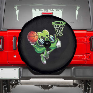 Funny St Patrick's Day Basketball Green Shamrock Spare Tire Cover TS11 Black Print Your Wear
