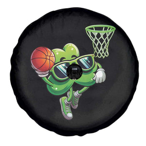 Funny St Patrick's Day Basketball Green Shamrock Spare Tire Cover TS11 Print Your Wear
