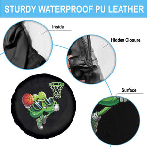 Funny St Patrick's Day Basketball Green Shamrock Spare Tire Cover TS11 Print Your Wear