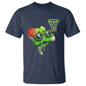 Funny St Patrick's Day Basketball Green Shamrock T Shirt TS11 Navy Print Your Wear