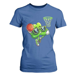 Funny St Patrick's Day Basketball Green Shamrock T Shirt For Women TS11 Royal Blue Print Your Wear