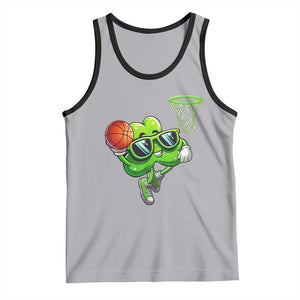 Funny St Patrick's Day Basketball Green Shamrock Tank Top TS11 Athletic Heather Black Print Your Wear