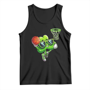 Funny St Patrick's Day Basketball Green Shamrock Tank Top TS11 Black Print Your Wear