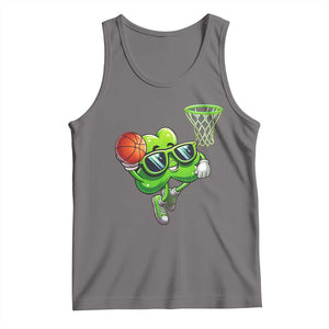 Funny St Patrick's Day Basketball Green Shamrock Tank Top TS11 Deep Heather Print Your Wear
