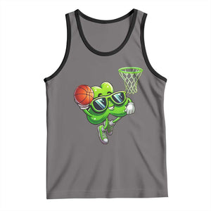 Funny St Patrick's Day Basketball Green Shamrock Tank Top TS11 Deep Heather Black Print Your Wear