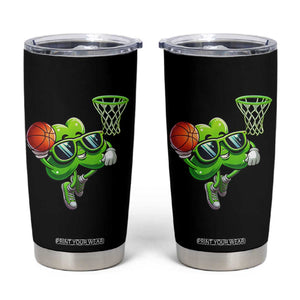Funny St Patrick's Day Basketball Green Shamrock Tumbler Cup TS11 Black Print Your Wear
